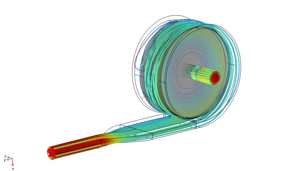 Velocity profile in a tesla pump