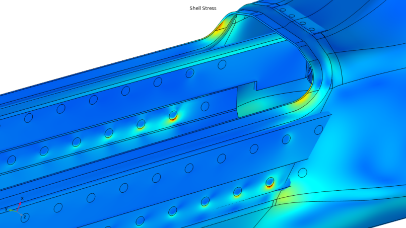 Analysis of a part consisting of pure shell elements.