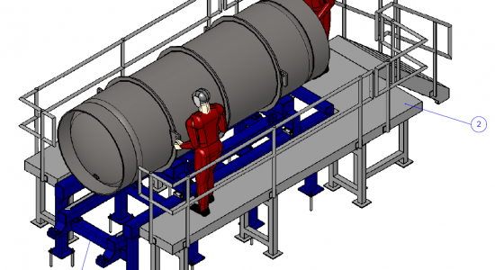 Example of FEM simulation for industry: Storing frame for highly corrosive materials