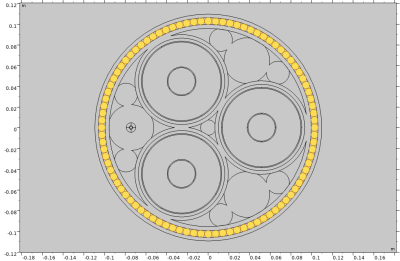 Cross-section geometry of an armoured submarine power cable